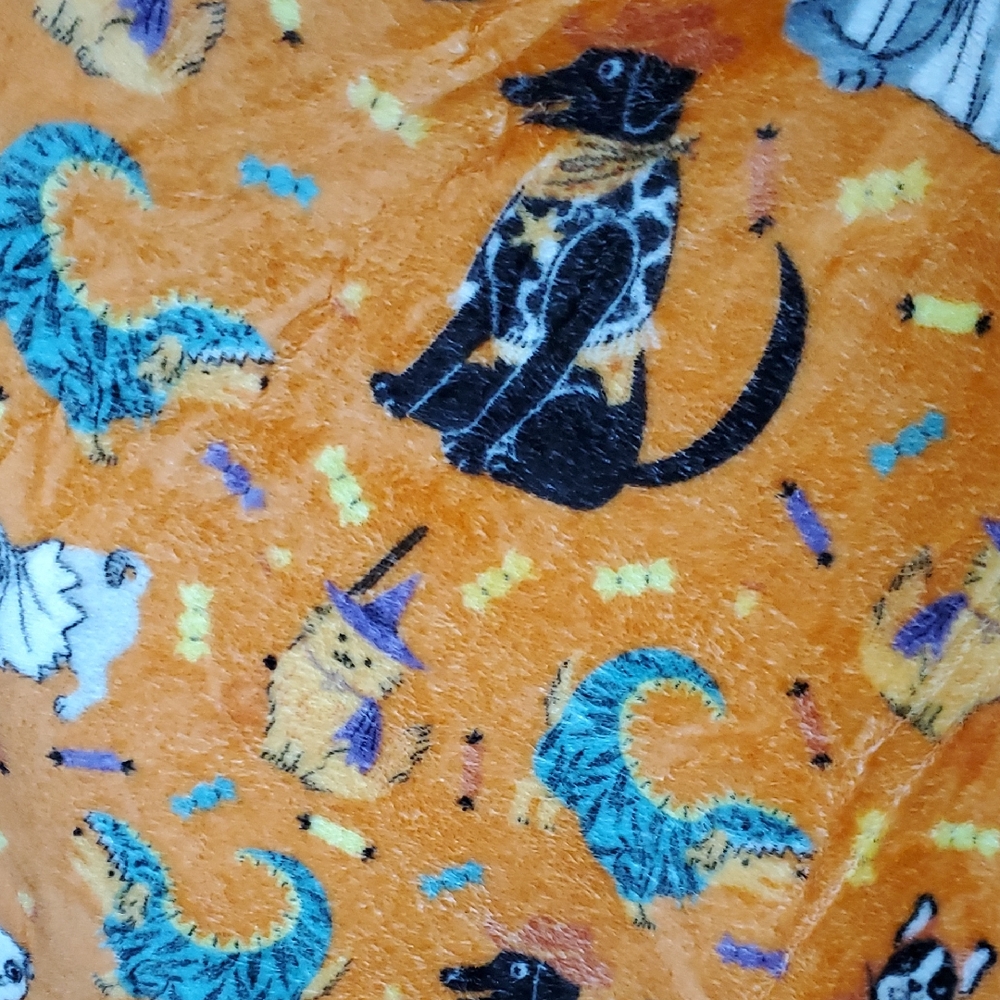 The Big One Orange Blanket with Animal Print